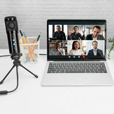 Mikrofon USB kondenzatorski s stojalom Prof. za Podcast in Streaming Digitus, DA-20301