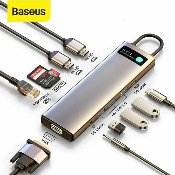 Urejanje podrobnosti izdelka - Baseus priklopna postaja USB TipC 11v1 siva CAHUB-CT0G