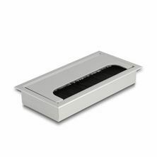 Pokrov za odprtine kablov 160x80x28mm srebrn 66861 Delock