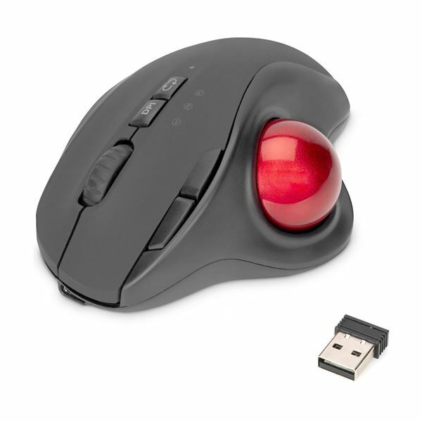 Digitus miška trackball brezžična USB DA-20156 črna 