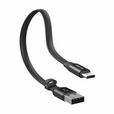 Baseus kabel USB A-C 0,23m 3A Nimble flat črn CATMBJ-01