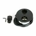 Bachmann TWIST vgradna vtičnica mat črna za kuh.pult 220V 2xUSB polnilec 931.131