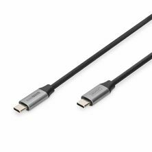 Digitus kabel USB C-C 0,5m 60W 3A črn DB-300220-005-S