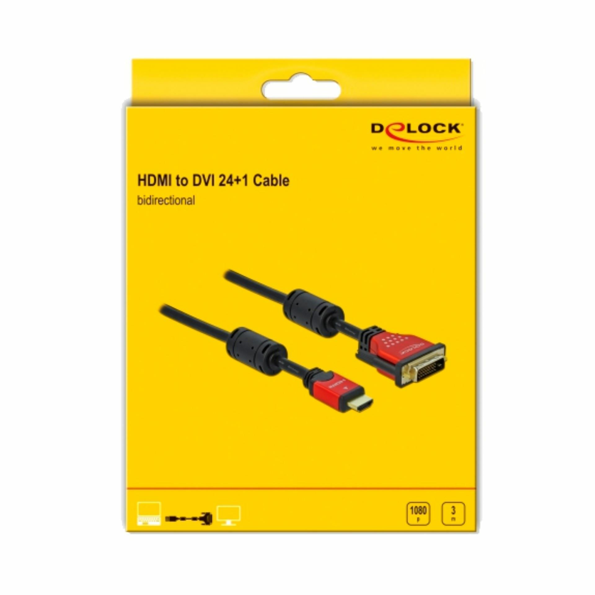 Delock Câble coaxial DisplayPort 16K 60 Hz 80 Gbps 1 m (1.10 m
