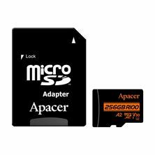 APACER microSD XC 256GB spominska kart. UHS-I U3 R100 V30 A2 AP256GMCSX10U8-R