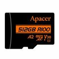 Picture of APACER microSD XC 512GB spominska kart. UHS-I U3 R100 V30 A2 AP512GMCSX10U8-R