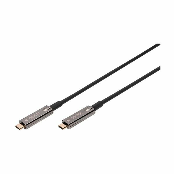 Digitus kabel USB 3.1 C-C 4K 60Hz AOC 10m hibridni črn AK-330160-100-S