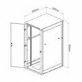 Picture of Triton kabinet 18U 900 600x900 črn N8 sestavljen perforirana vrata