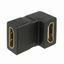 Delock adapter HDMI Ž - HDMI Ž 19-pin kotni 65075 