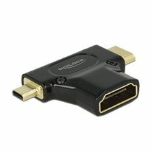 Slika Delock adapter HDMI-C Mini M / HDMI-D mikro M / HDMI Ž 65666