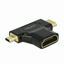 Slika Delock adapter HDMI-C Mini M / HDMI-D mikro M / HDMI Ž 65666