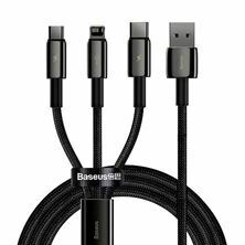 Baseus kabel USB 3v1 Lightning/TipC/ Mikro 1.5m črn CAMLTWJ-01
