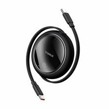 Baseus kabel USB C-C 1m 100W izvlečni črn Free2Draw