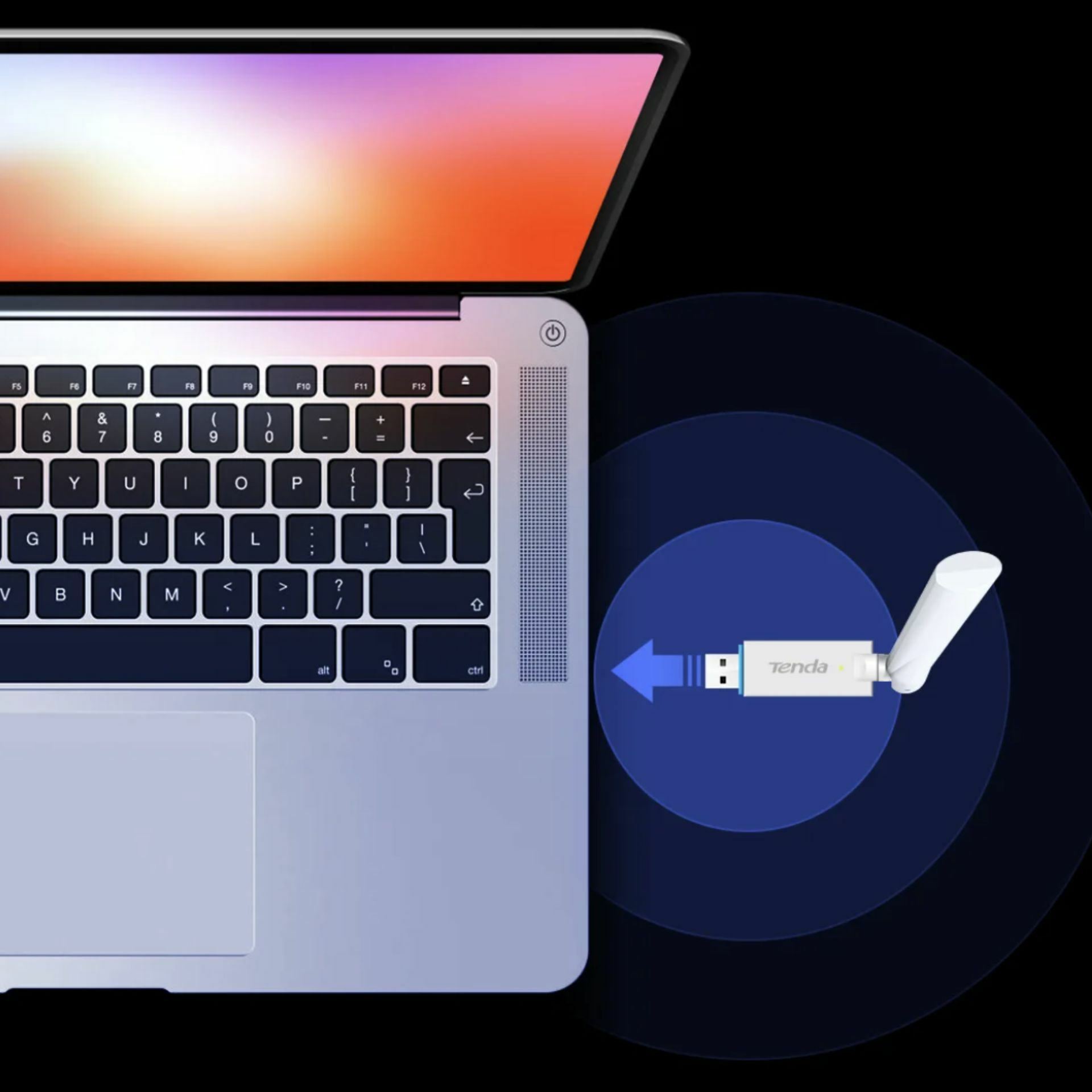 Tenda WiFi6 AX300 USB adapter 300Mb 6dBi U2 - TechTrade