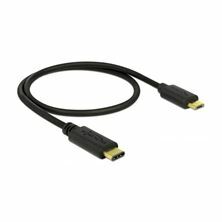 Delock kabel USB 2.0 TipC - TipB Mikro 0,5m črn 83333