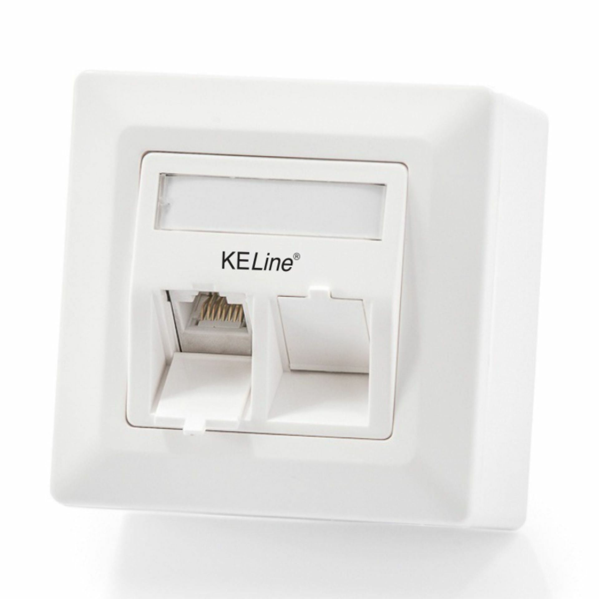 KELine nadometna vtičnica 2x Cat.6 RJ45 UTP 601140-AP + KEJ-C6-U-TL(2 ...