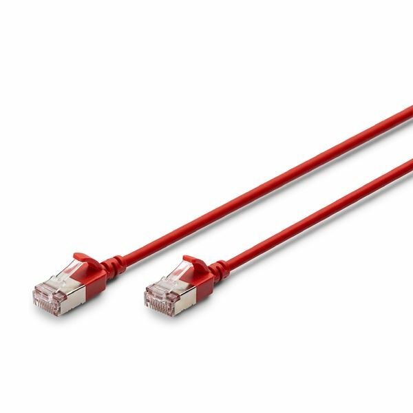 Digitus patch slim FTP CAT.6A 0,5m rdeč 