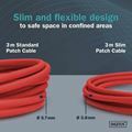 Picture of Digitus patch slim FTP CAT.6A  3m rdeč