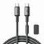 Joyroom kabel USB C-C 1.2m 60W črn pleten z magnetom S-A50