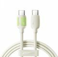 Picture of Joyroom kabel USB C-C 1.2m 60W bež silikonski luminescent S-A53