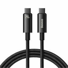 Baseus kabel USB C-C 3m 240W Tungsten Gold pleten črn CAWJ040101