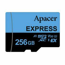 APACER microSD express 256GB spominska kartica U3 V30 switch AP256GMCEXG3X17-RA