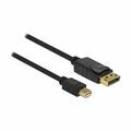 Delock kabel miniDisplayPort-DisplayPort 0.5m 4K 60Hz črn 83984