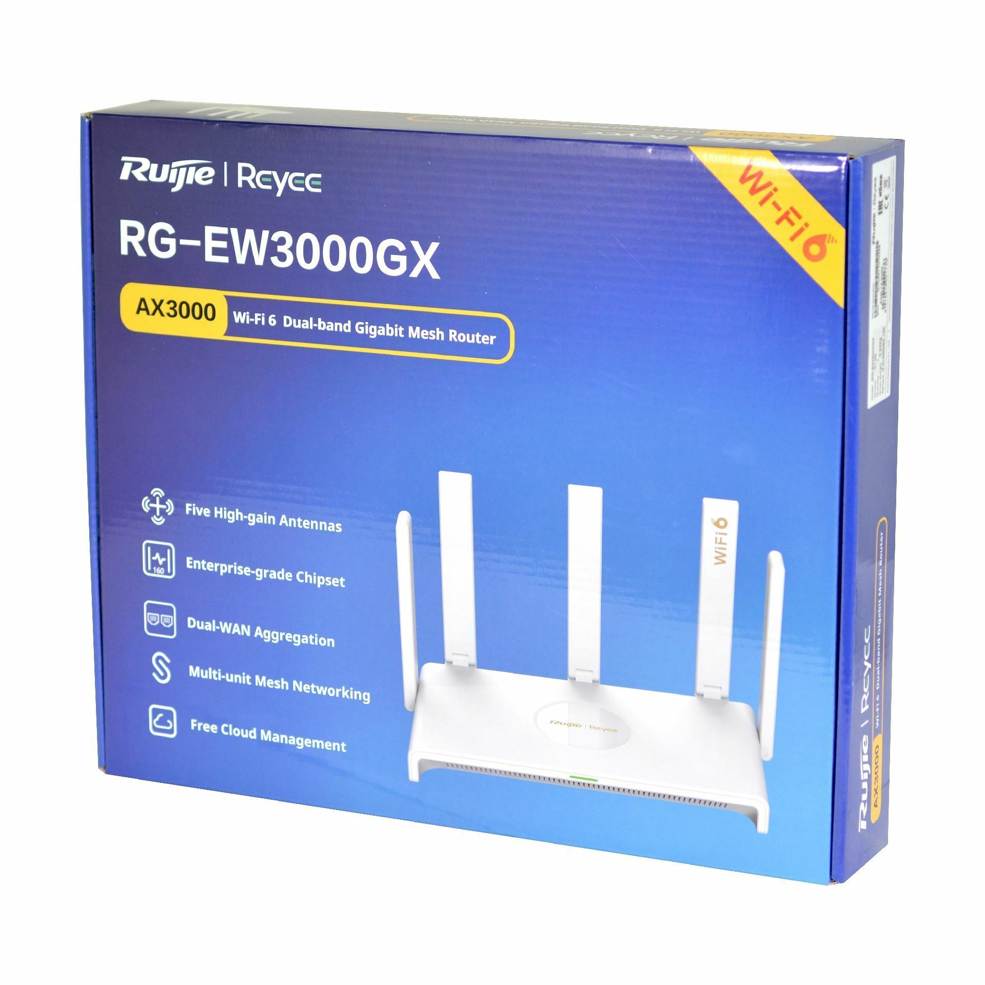 Ruijie-Reyee usmerjevalnik WiFi6 AX 3000Mb bel RG-EW3000GX - TechTrade