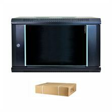 Kabinet zidni 6U 368 600x450 DATECH sestavljiv, črn DP.6406.9001