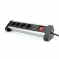 Digitus namizni razdelilec 4x220V 2xUSB s stikalom 1,5m črn DA-70614