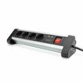 Digitus namizni razdelilec 4x220V 2xUSB s stikalom 1,5m črn DA-70614