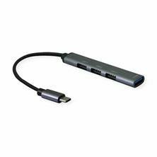 Secomp hub USB 3.0 4xTipA 12cm siv S3017