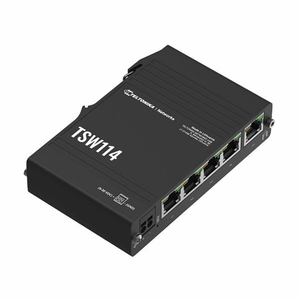 Teltonika stikalo Giga 5-port Mini kovinsko ohišje 2pin DC TSW114