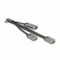 Delock hub USB TipC 2x TipA + čitalec kartic 64303