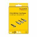 Picture of Delock hub USB TipC 2x TipA + čitalec kartic 64303