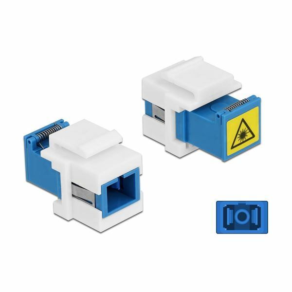 Delock optični adapter I člen Keystone SC Simplex protiprašna vratca moder