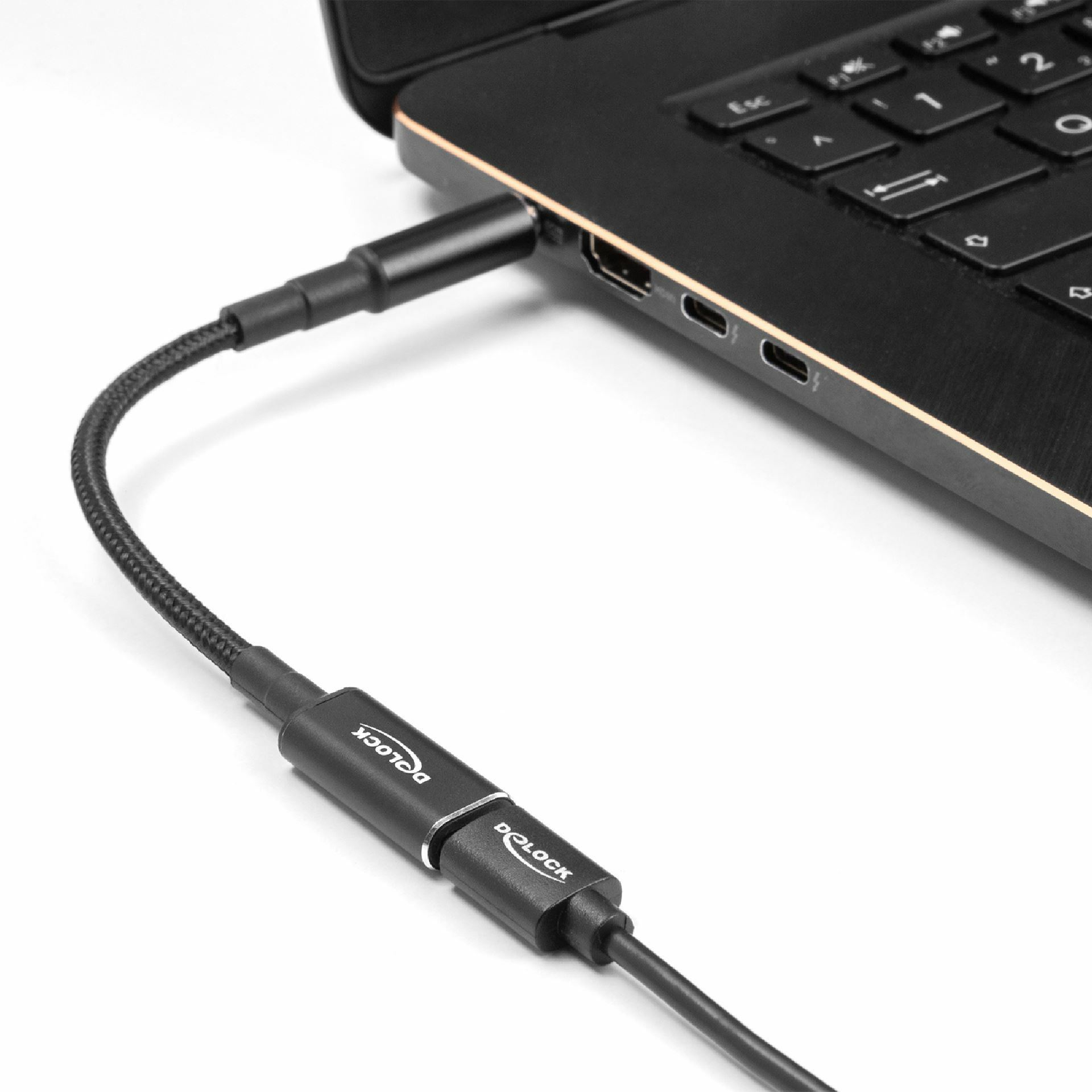 Delock adapter USB TipC napajalni za prenosnik 60W DC 5,5 fi x 2,5mm ...
