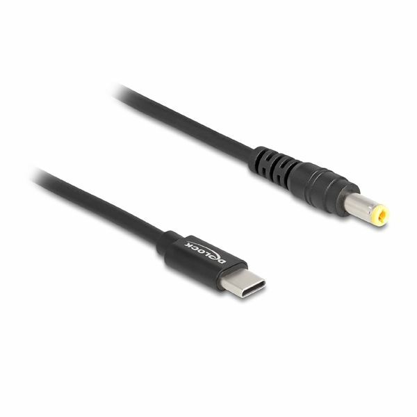 Delock kabel USB TipC napajalni za prenosnik 60W DC 5,5 fi x 2,5mm 1,5m