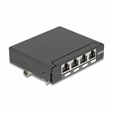 Delock nadometna vtičnica 4x Cat.6A RJ45 FTP DIN 90378