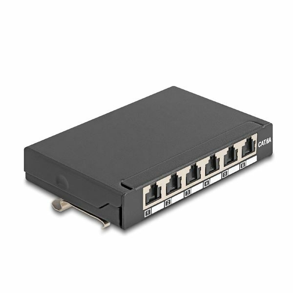 Delock nadometna vtičnica 6x Cat.6A RJ45 FTP DIN 90379