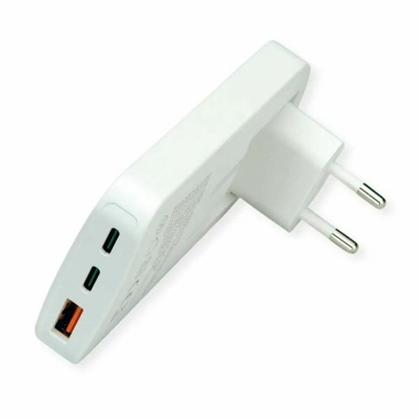 Picture of Roline polnilec 65W USB 2xTipC TipA kotni potovalni bel