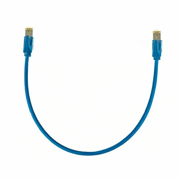 KELine patch SFTP CAT.6A 0,25m moder KEL-C6A-P-0025-BL