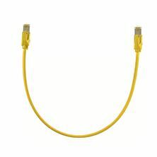 KELine patch SFTP CAT.6A 0,25m rumen KEL-C6A-P-0025-YE