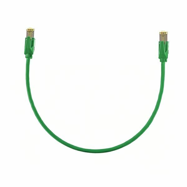 KELine patch SFTP CAT.6A 0,25m zelen KEL-C6A-P-0025-GN