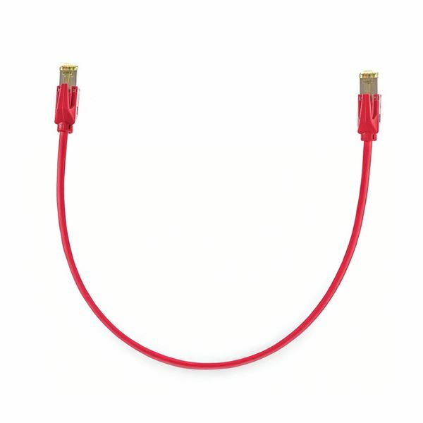 KELine patch SFTP CAT.6A 0,25m rdeč KEL-C6A-P-0025-RD