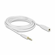 Delock podaljšek AVDIO 3.5M-3.5Ž 4pin 5m bel 84484