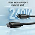 Picture of Baseus kabel USB C-C 2m 240W Tungsten Gold pleten črn CAWJ040101