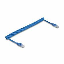 Delock patch UTP CAT.6 0,8m – 1,8m spiralni moder 90362