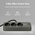 Picture of Digitus razdelilec 3x250V 2xUSB TipA TipC 1,5m namizni črn DA-70625
