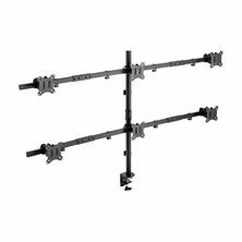 SBOX namizni nosilec za 6x monitor LCD-352/6 črn